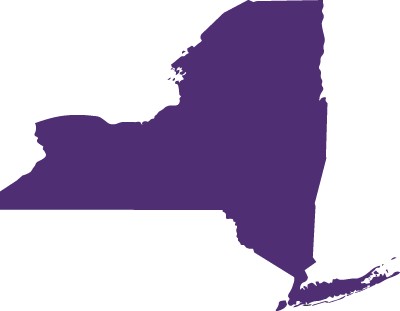 New York State With Logo Mark