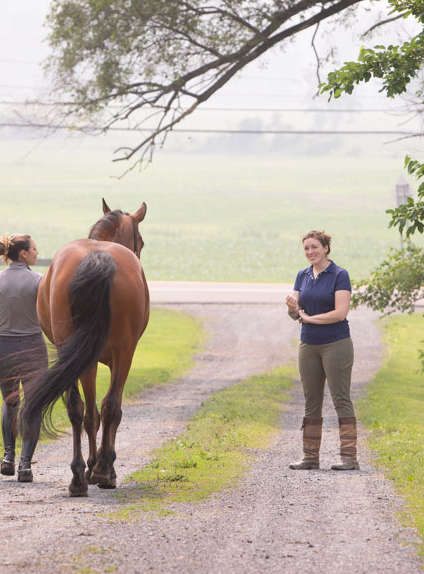 dr-waring-scott-with-horse Dr Waring-Scott with horse outside